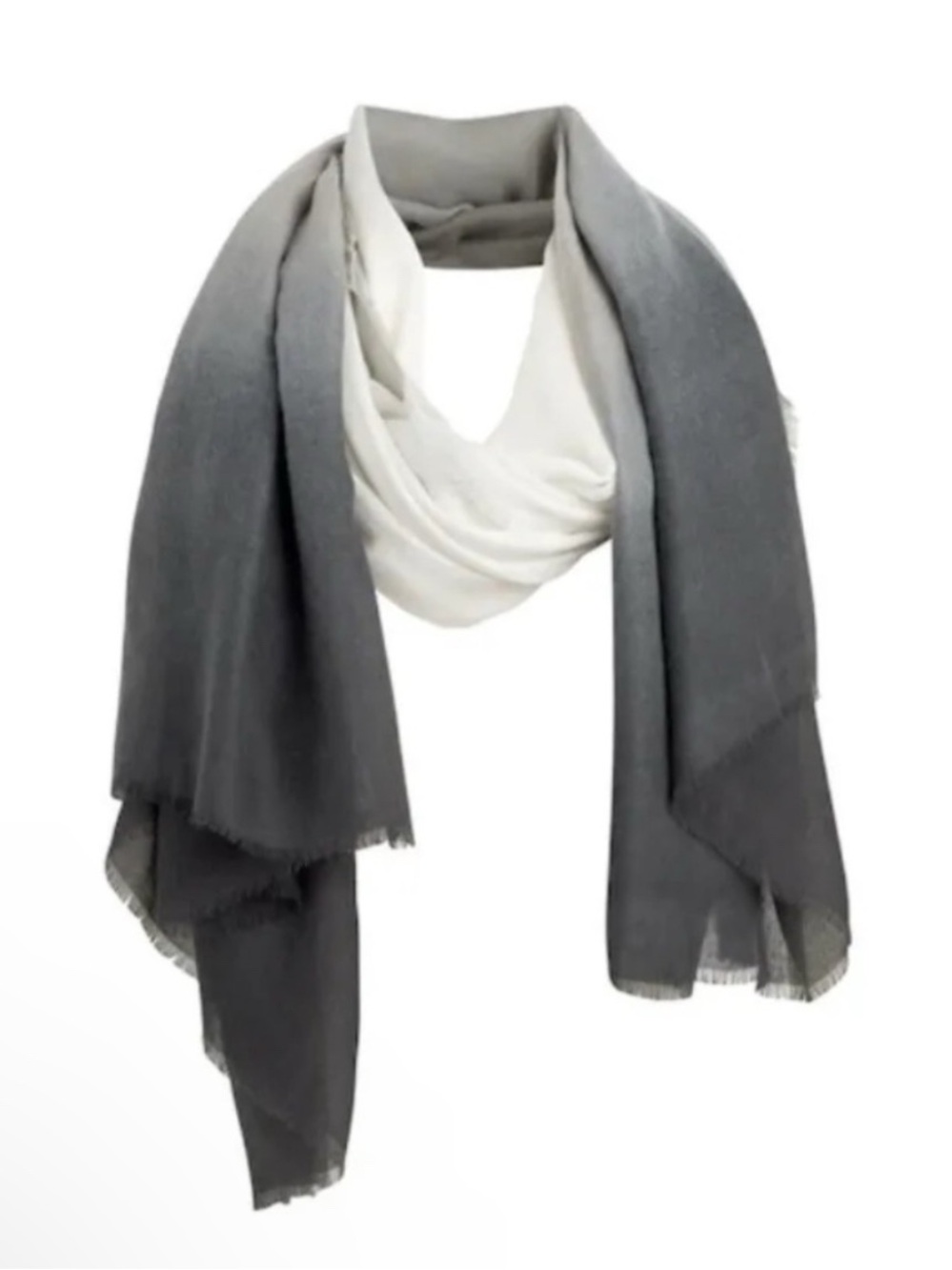 Cushnie NWT Grey Horizon Ombre Large Blanket Scarf Wrap